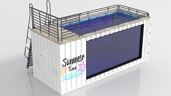 Container Swimming Pool - 3DOcean Item for Sale