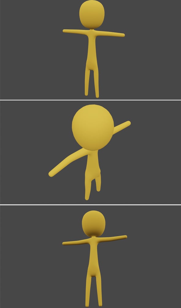 Stick Man 3D Model - 3DOcean Item for Sale