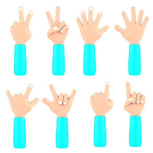 Cartoon Rigged Hand - 3DOcean Item for Sale