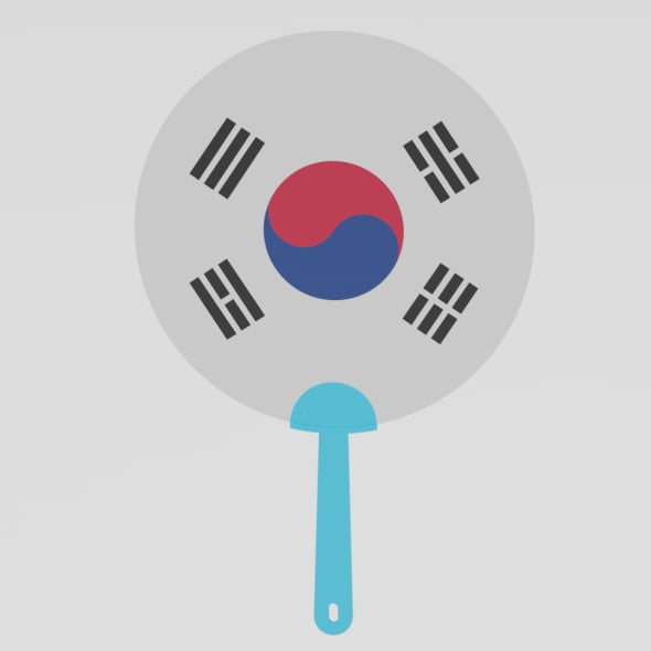 Korean Hand Fan - 3DOcean Item for Sale