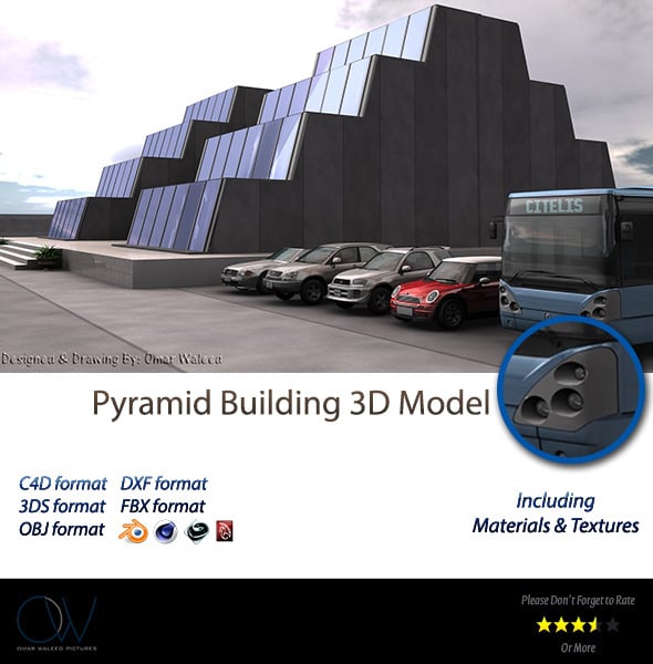 Pyramid Building 3D Model - 3DOcean Item for Sale