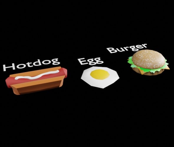 LOW POLY FOOD - 3DOcean Item for Sale