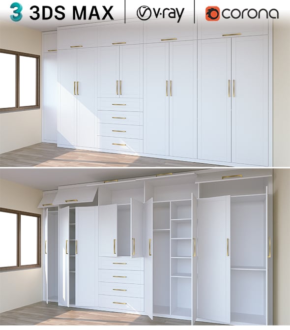 Low Poly Realistic Wardrobe Design - 3DOcean Item for Sale