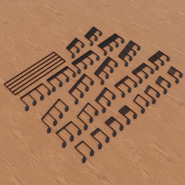 Musical Notes 2 - 3DOcean Item for Sale