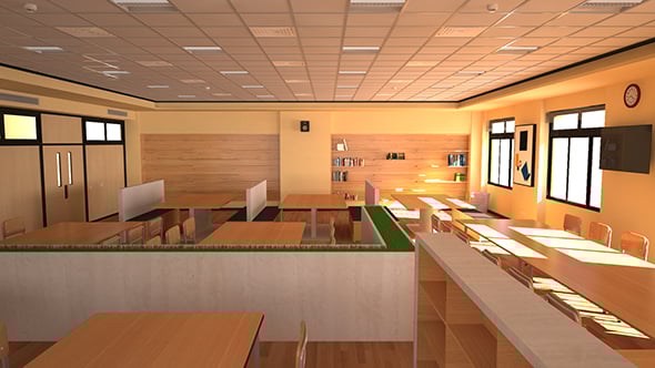 University Study Room - 3DOcean Item for Sale