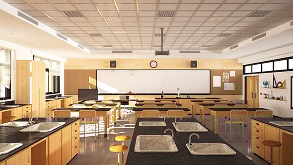 Laboratory Classroom - 3DOcean Item for Sale