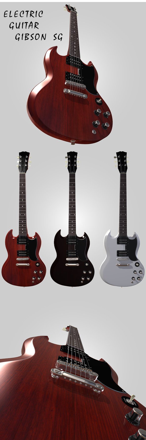 Electric guitar Gibson SG - 3DOcean Item for Sale