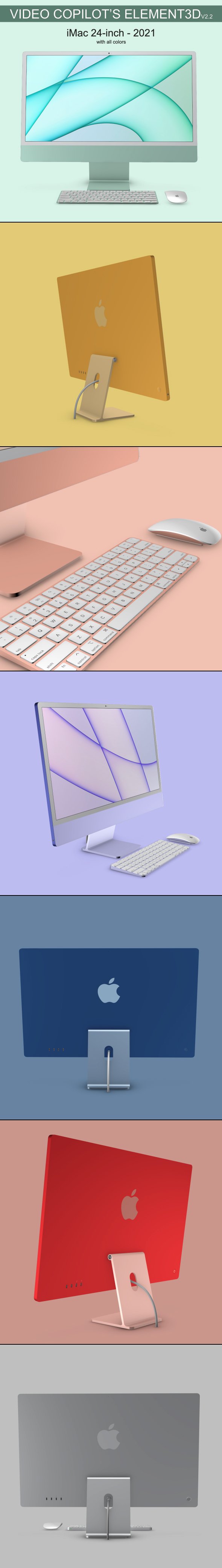 Element3D - iMac 24-inch 2021 - 3DOcean Item for Sale
