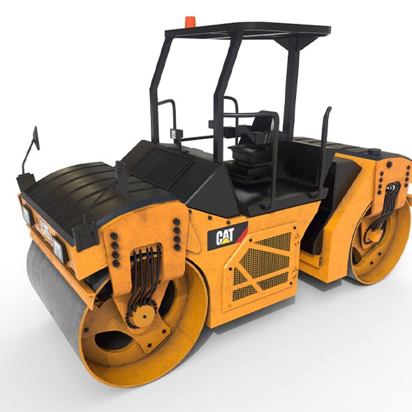 Vibratory Rollers compactor CB8 3d model - 3DOcean Item for Sale
