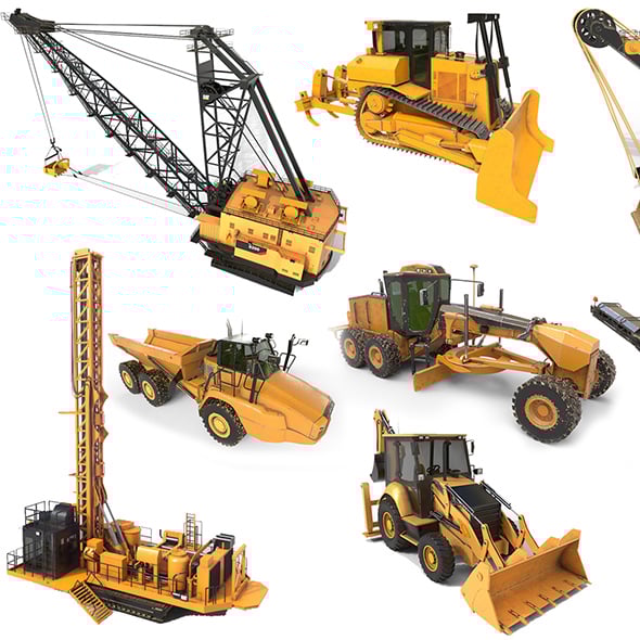 10 vehicale collection 3d model - 3DOcean Item for Sale