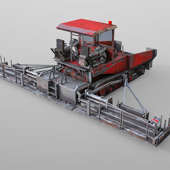 Asphalt Paver 3D Model - 3DOcean Item for Sale