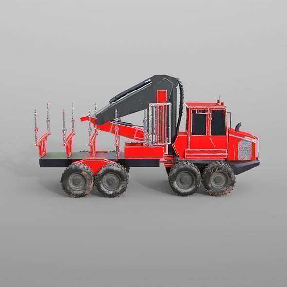 Komatsu forwarder 3d model - 3DOcean Item for Sale