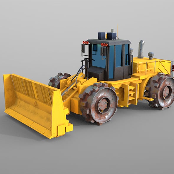 Land compactor 3d model - 3DOcean Item for Sale