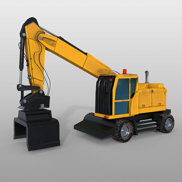 Wheel Excavator 3d model - 3DOcean Item for Sale