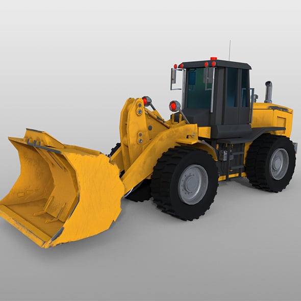 Wheel loader 3d model - 3DOcean Item for Sale