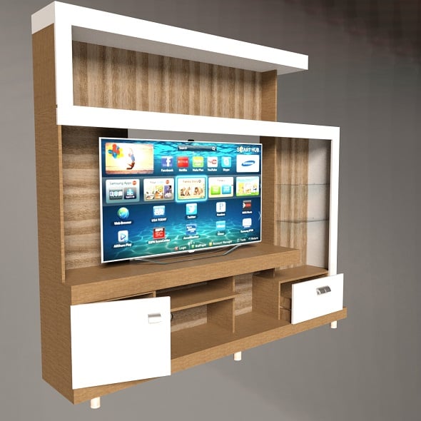 Modern TV shelf model - 3DOcean Item for Sale