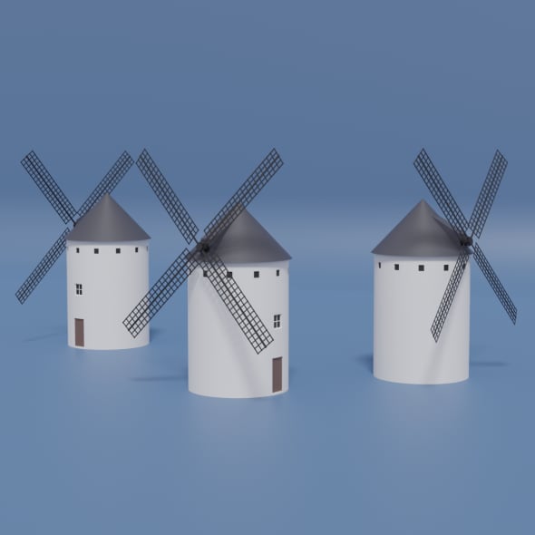 Cartoon Spanish Windmill - 3DOcean Item for Sale