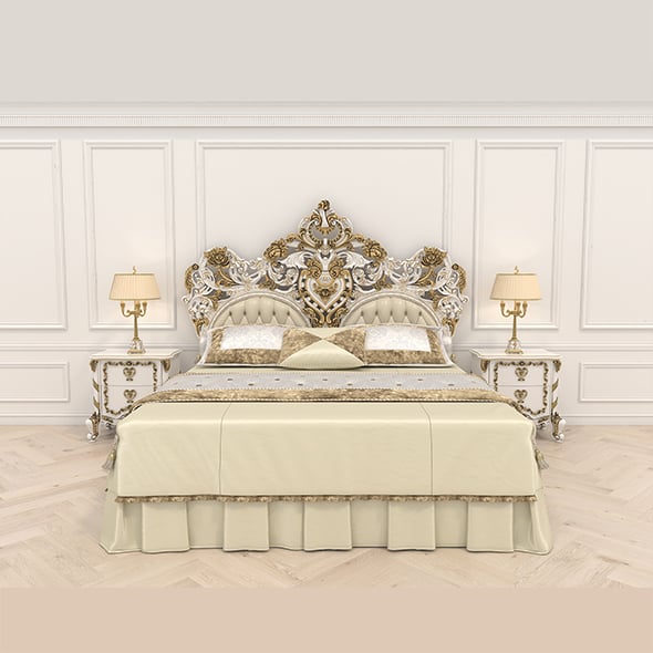 European Style Bed 18 - 3DOcean Item for Sale