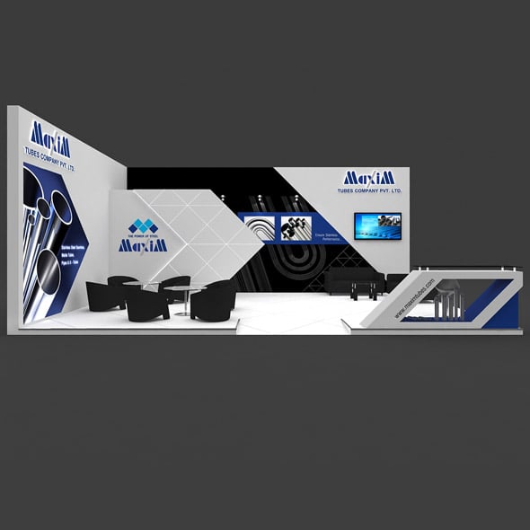 Exhibition Stand 3D Model - 9x6 mtr - 3DOcean Item for Sale