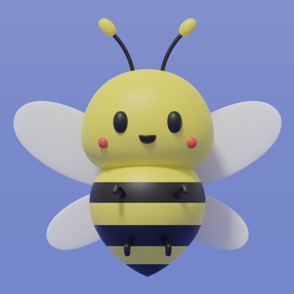 Cute Cartoon Bee - 3DOcean Item for Sale