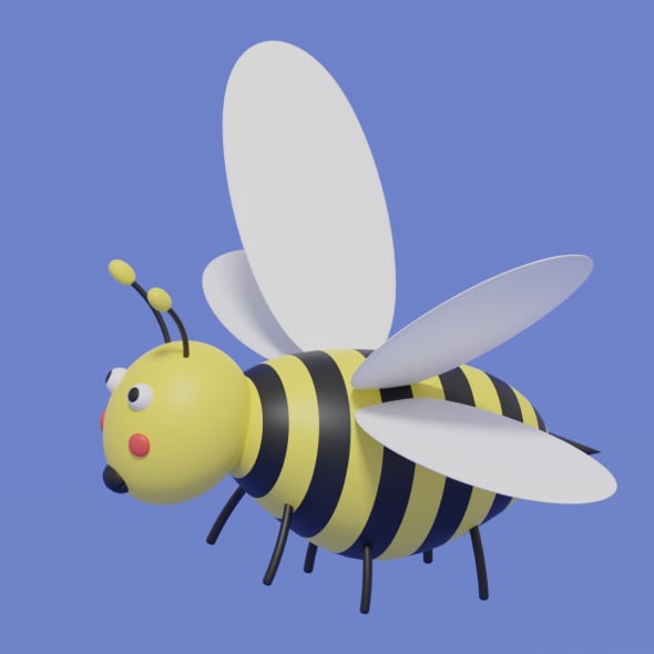 Cute Cartoon Bee - 3DOcean Item for Sale