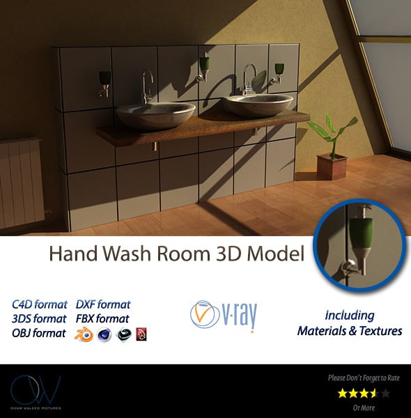 Hand Wash 3D Model - 3DOcean Item for Sale