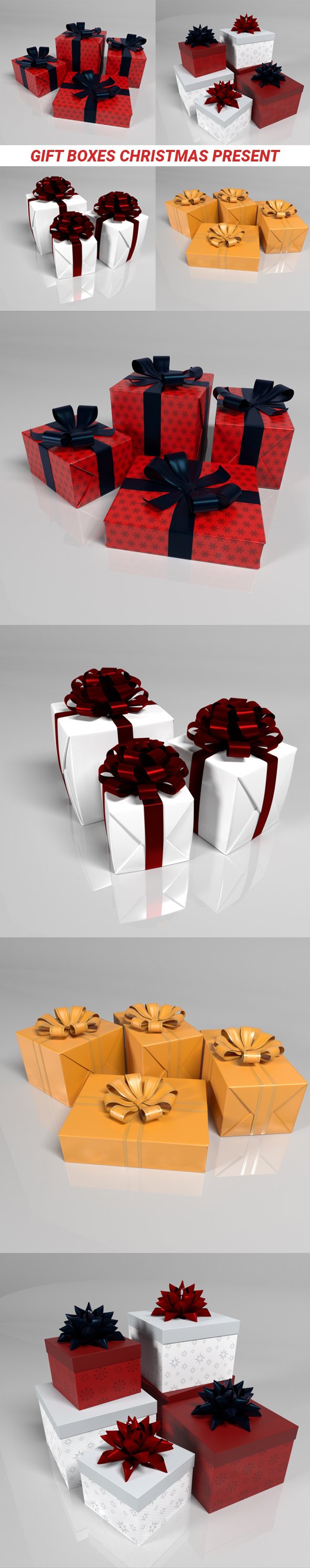 Gift Boxes Christmas present PACK - 3DOcean Item for Sale