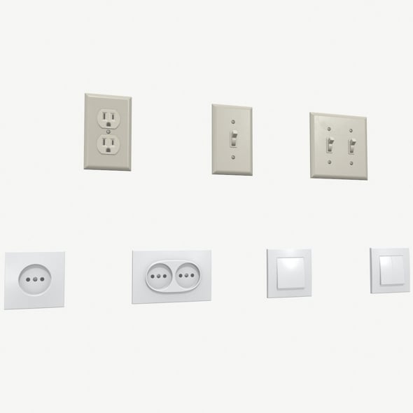 Electrical Switches and Outlets - 3DOcean Item for Sale