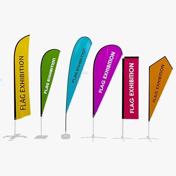 6 flag exhibition - 3DOcean Item for Sale