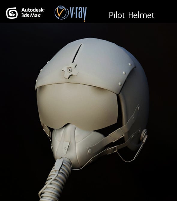 Pilot Helmet - 3DOcean Item for Sale
