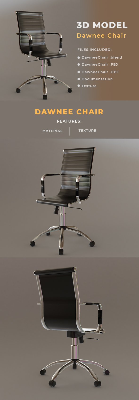 Dawnee Chair - 3DOcean Item for Sale