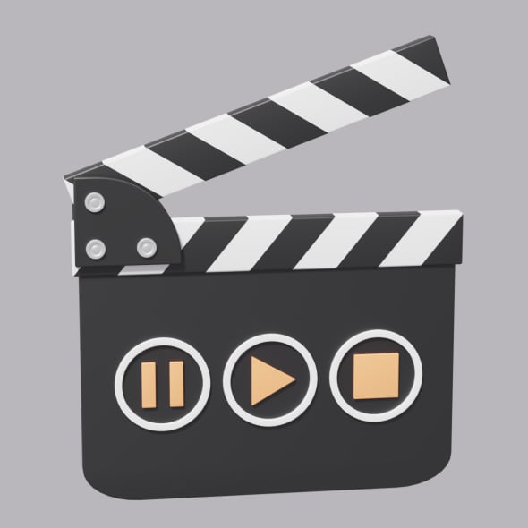 Cartoon Clapper Board - 3DOcean Item for Sale