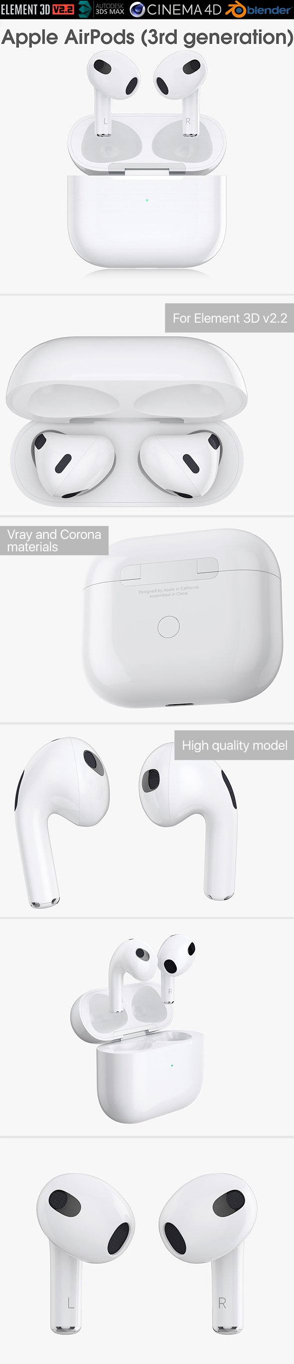 Apple AirPods 3 - 3DOcean Item for Sale