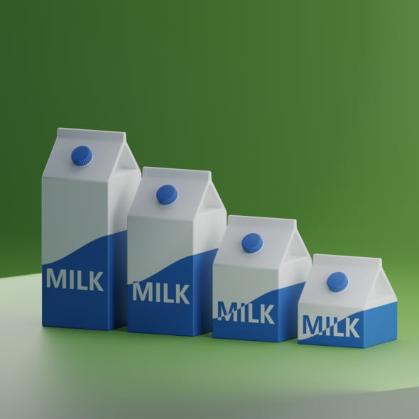 Cartoon Milk Box Collection - 3DOcean Item for Sale