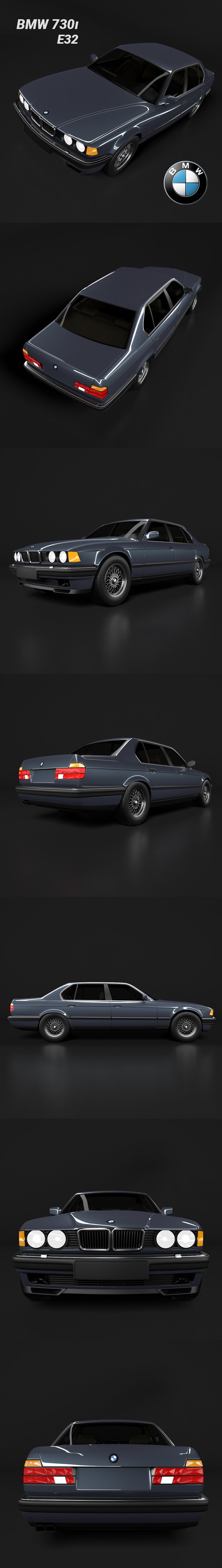 BMW 7 Series E32 - 3DOcean Item for Sale