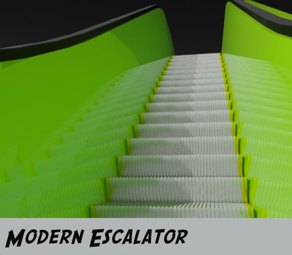 Modern Escalator - 3DOcean Item for Sale