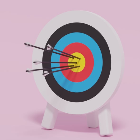 Archery Target and Arrows - 3DOcean Item for Sale
