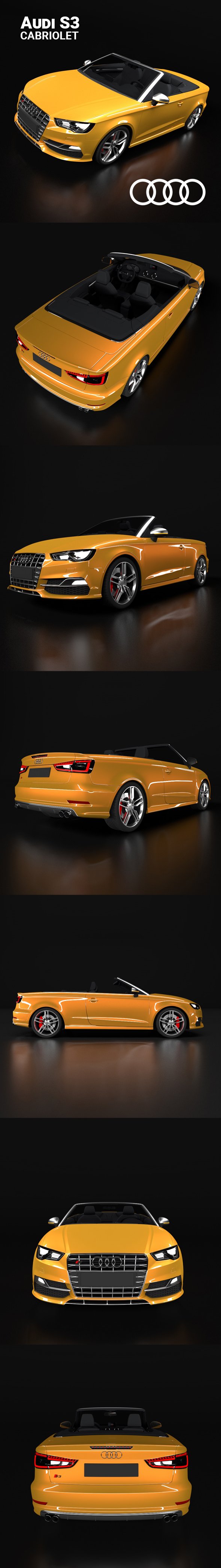 Audi S3 Cabriolet - 3DOcean Item for Sale