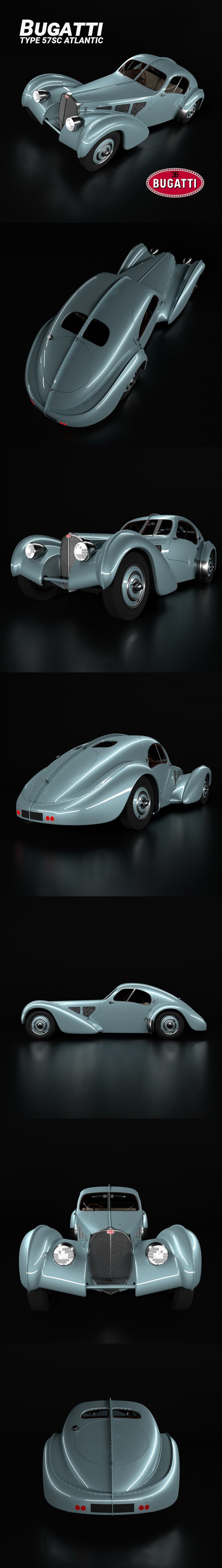 Bugatti Type 57SC Atlantic - 3DOcean Item for Sale