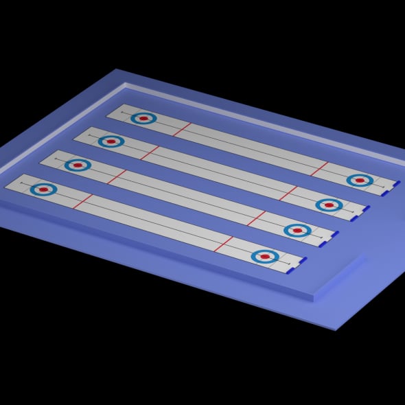 Cartoon Curling Rink - 3DOcean Item for Sale