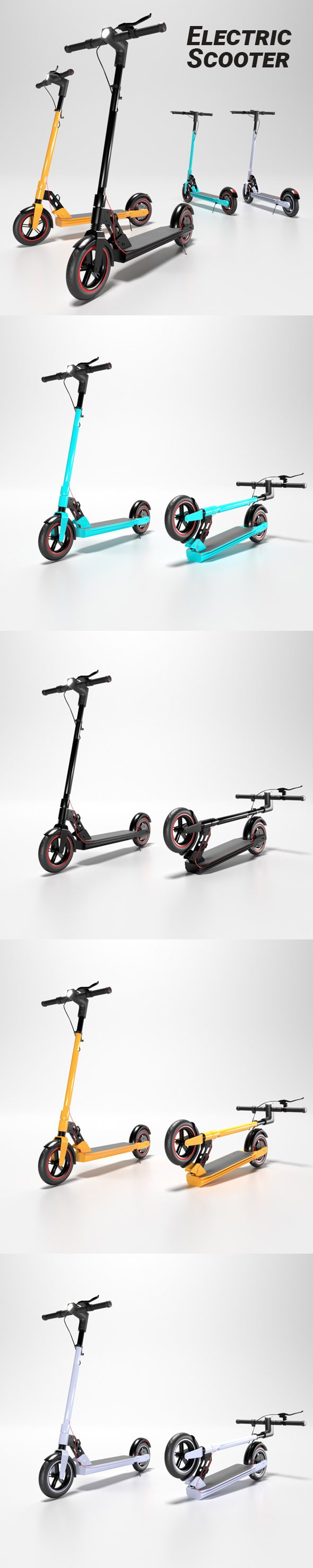 Electric Scooter Unicool - 3DOcean Item for Sale