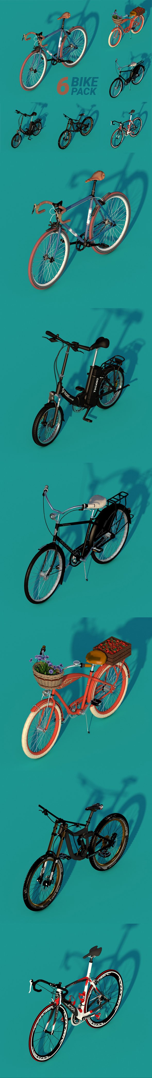 Bicycle Bike Wheel PACK - 3DOcean Item for Sale