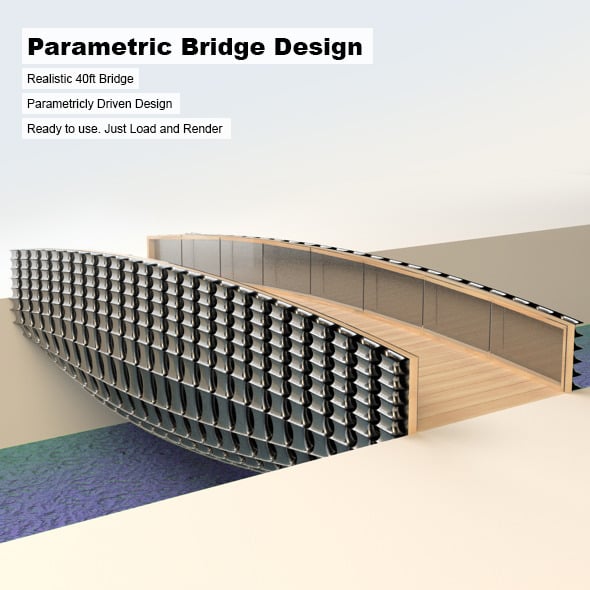 Parametric Bridge Design - 3DOcean Item for Sale