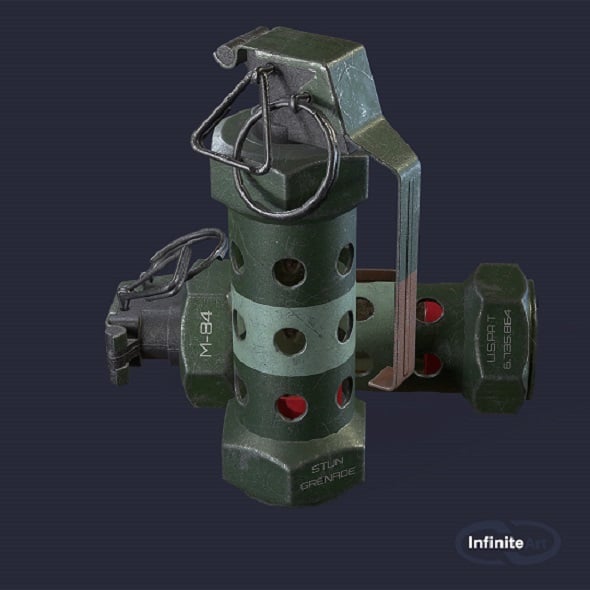 Flash-bang grenade - 3DOcean Item for Sale