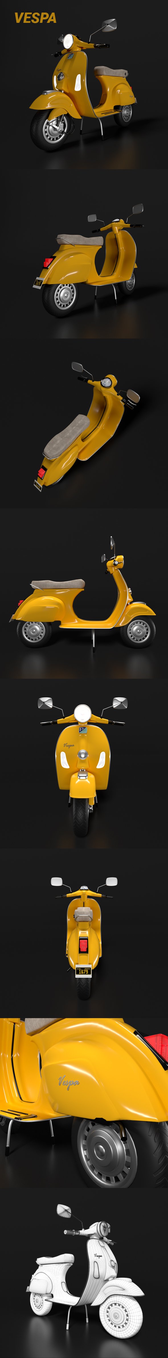 Vespa Scooter - 3DOcean Item for Sale