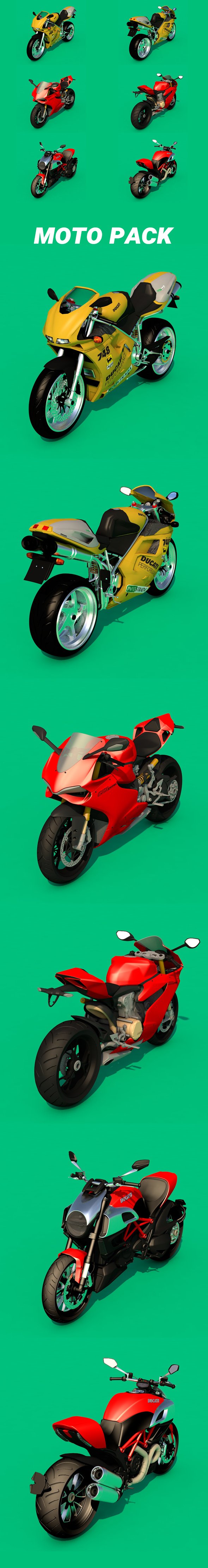 Ducati Motorcycle / motorbike / PACK - 3DOcean Item for Sale