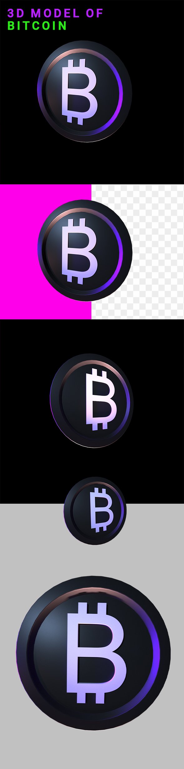 Bitcoin Low-poly 3D model - 3DOcean Item for Sale