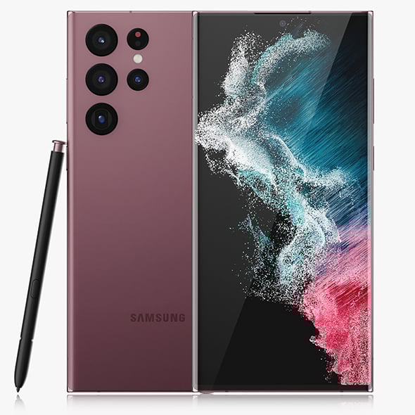 Samsung Galaxy S22 Ultra Burgundy - 3DOcean Item for Sale
