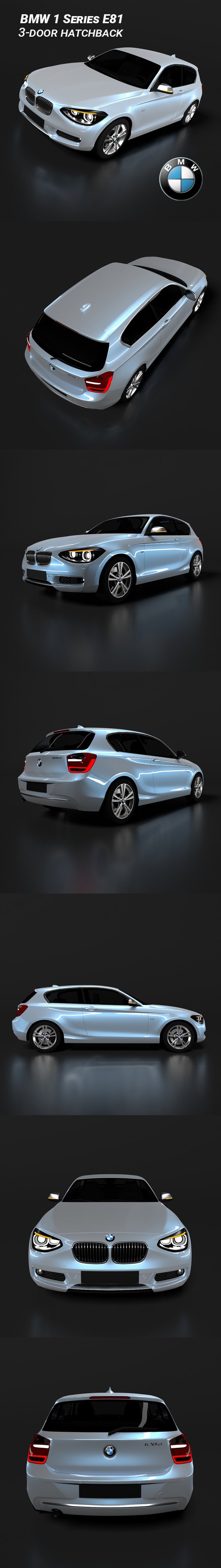 BMW 1 Series E81 3-door hatchback - 3DOcean Item for Sale