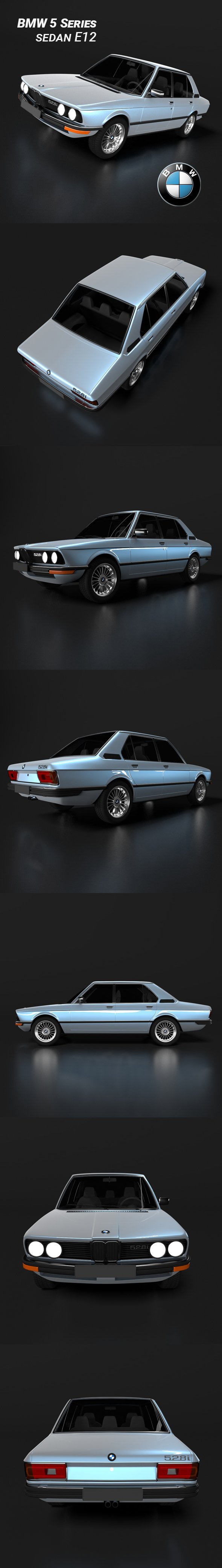 BMW 5 Series sedan E12 - 3DOcean Item for Sale